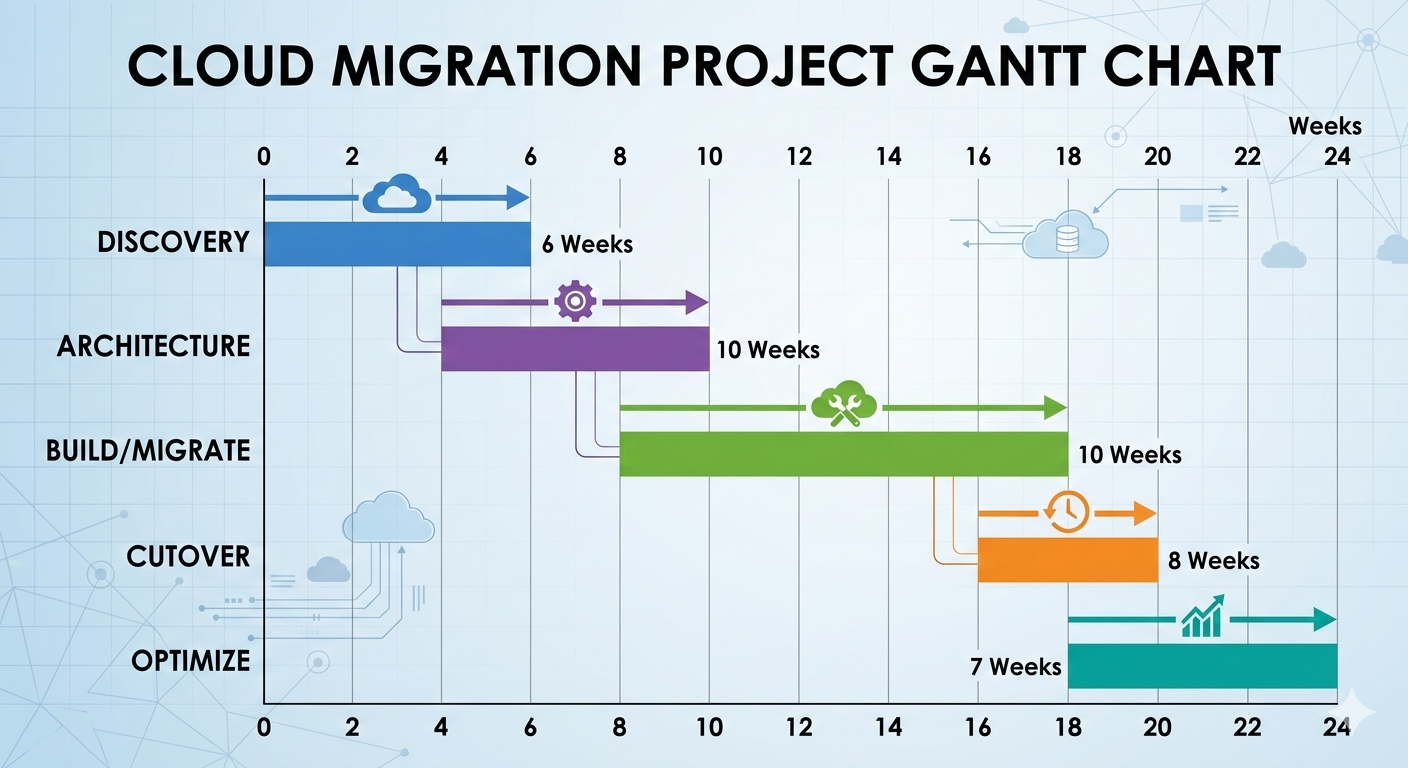 Cloud Migration Gantt Chart