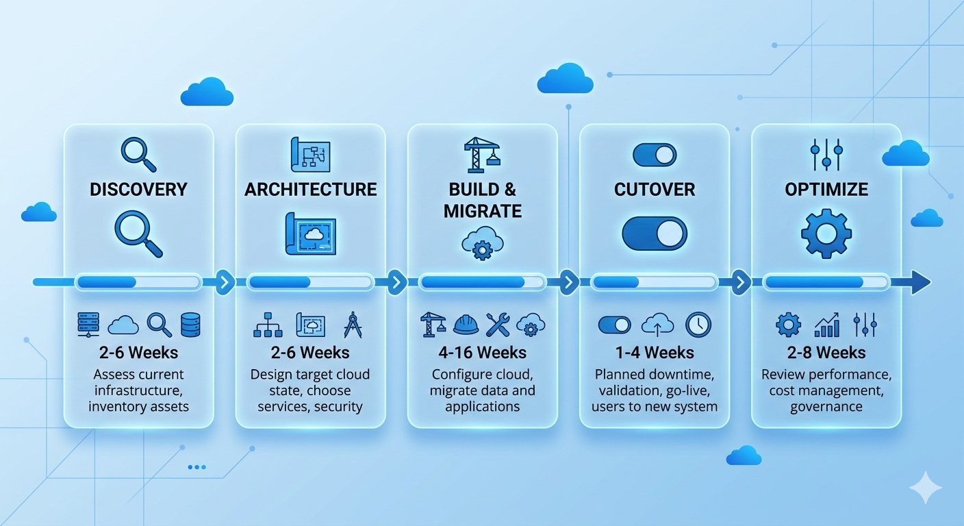 Cloud Migration Timeline Phases